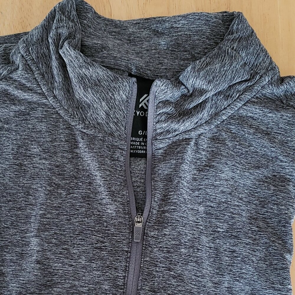 EUC Men's Kyodan gray heather yoga quarter zip large - Picture 2 of 8